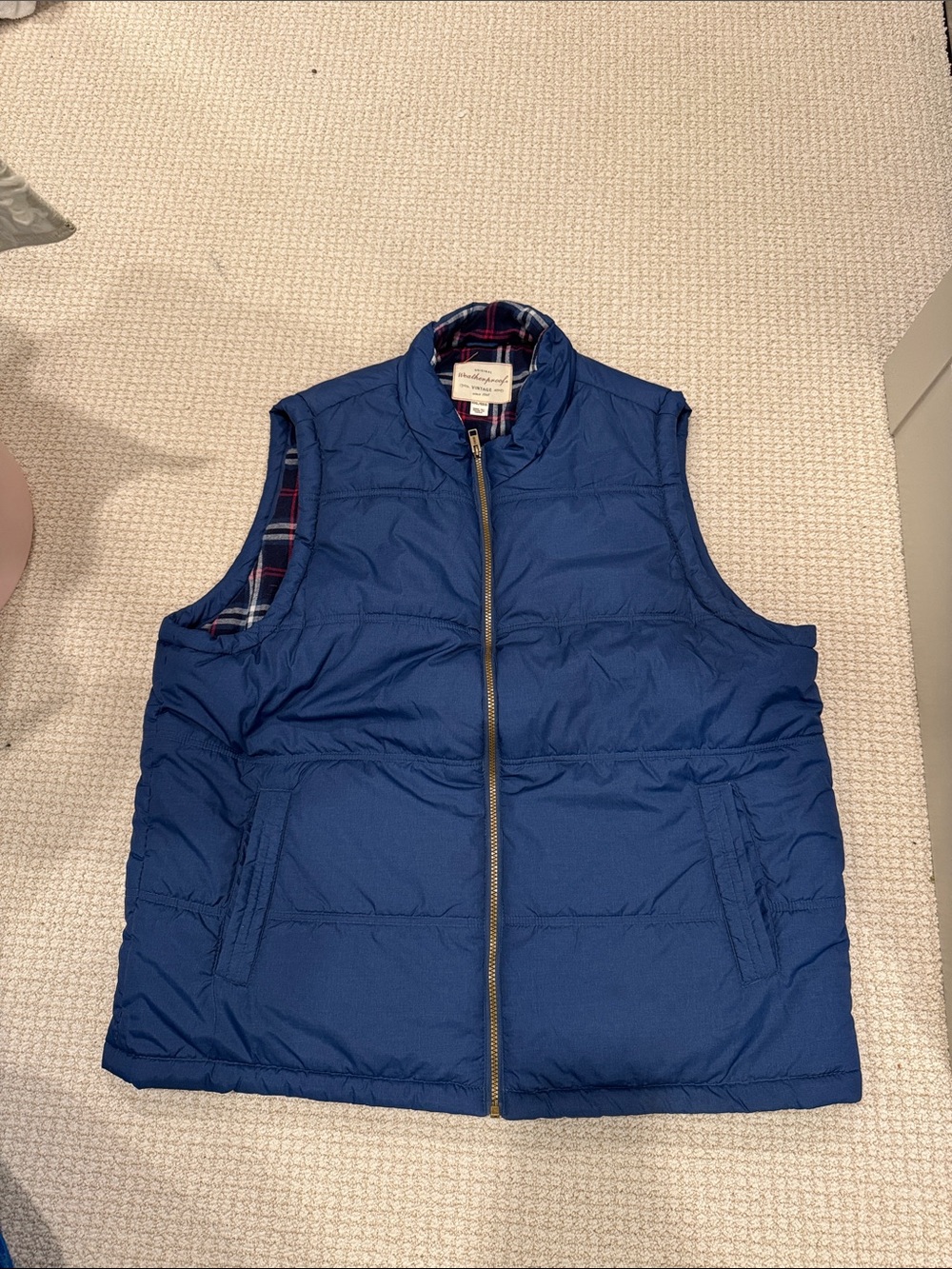 Men's Quilted Puffer Vest - Blue